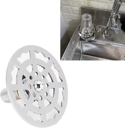 plplaaoo Glass Rinser,Cup Washer for Sink, Glass Rinser for Kitchen Sink, Bar Glass Rinser Faucet Head Stainless Steel