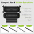 BN-LINK Outdoor Extension Cord Safety Cover, Weather Resistant Seal Housing with 4 Latches, Waterproof IP44, Black, 1