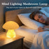 16 7.8' Vigdur Mushroom Lamp Small Lamp, Colors Changing Mushroom Night Light Battery Operated with Remote, Christmas