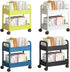 NTCLHFXU Space Saving Movable Storage Trolley Sturdy Utility Cart Accessory for Books Utensils and More Organization