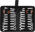 Premium 22-Piece Midget Wrench Set, Mini Combination Wrench Set Metric & SAE with Carry Pouch