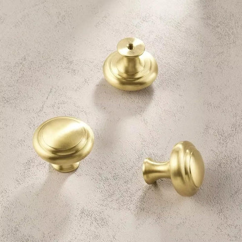 Aoleegatt Modern Minimalist Pure Brass Wardrobe Door Cabinet Handle European American Style Storage
