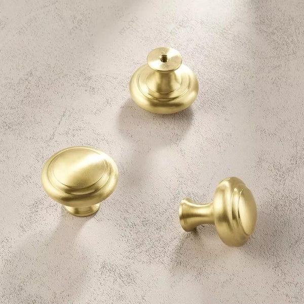Aoleegatt Modern Minimalist Pure Brass Wardrobe Door Cabinet Handle European American Style Storage