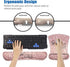 Ergonomic Mouse Pad Wrist Support and Keyboard Wrist Rest Set with Coasters, Non-Slip PU Base, Easy Typing, Relieve