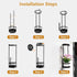 3 1pc) Solar Wall Light with Plant Stands, Wireless Outdoor Fence Light with color, Metal Hanging Plant Holder