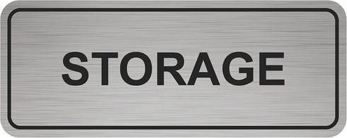 Standard Storage Room Sign Restroom, Office, Business Store Signs/Decor (Silver) by Ten Four Distributions