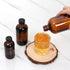 STARSIDE 12 Pack 8 oz Amber Glass Bottles with Lids, 240ml Round Boston Bottles for Essential Oils, Juices