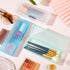 Fainne 36 Pieces Frosted Plastic Pencil Box, Bulk Plastic Pencil Case with Lid and Snap Closure for Office Supplies