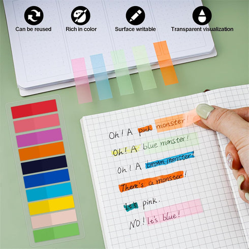 Sticky Tabs, 2400 pcs Book Tabs for Page Markers, Morandi Sticky Note Tabs for Notebooks