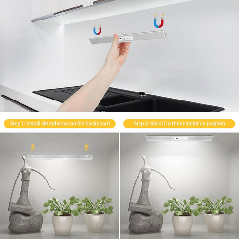 60 Indoor,2000 Closet 3 Dimmable,Under Counter Kitchen,Stairways(2 Pack,12inch) LED Under Cabinet Lighting Wireless