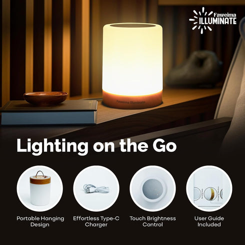 LED Night Light Touch Lamp, Rechargeable Glow Cordless Lamp for Adults and Baby Night Lights for Nursery