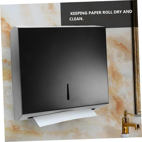 HAKIDZEL Stainless Steel Tissue Storage Rack for Bathroom Anti-Splash Hand Towel Organizer with Material Easy