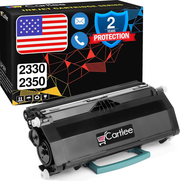 Cartlee 1 Black Compatible High Yield Laser Toner Cartridge Replacement for Dell 2330, 2350 Printers PK941 Ink