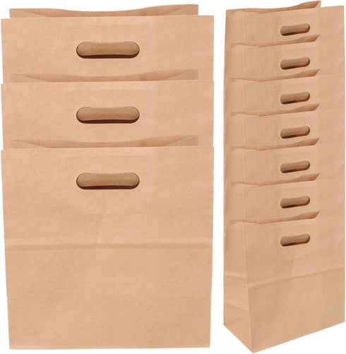 Luxshiny 30pcs Kraft Paper Bread Bags and Candy Bags 28x15x28cm Food-grade Kraft