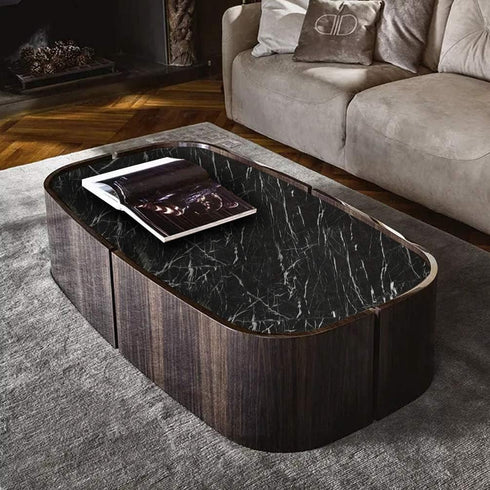 RANRAN Marble Contact Paper Granite Black Roll, Self Adhesive Peel and Stick Wallpaper for Kitchen Countertop Cabinet
