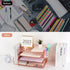 gianotter Paper Letter Tray Organizer, 4-Tier Desk Accessories & Workspace Desk Organizers with Drawer and 2 Pen