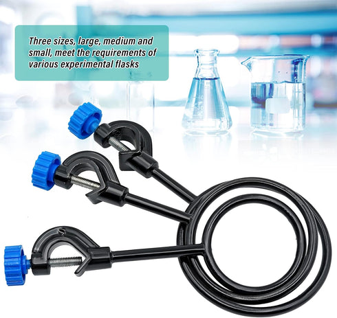 2 Set Lab Stand Support, Retort Ring Set, 6PCS Laboratory Clamp Ring 60mm 80mm 100mm