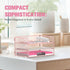 Daltack 3-Tier Paper Organizer - Mesh Desk Letter Tray with Handle for A4 File Folder, Pink