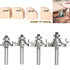 4Pcs -3/16",1/4",5/16",3/8" Set,1/4 Inch Trimming,with Roundover Router Bits,Radius Edge Forming Router Bit