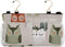 SyXIOP Cartoon Cute Owl Beige Bedside Caddy Table Cabinet Storage Organizer for Magazine,