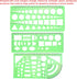 SIQUK 9 Pieces French Curve Drawings Templates, Clear Green Plastic Rulers for Engineering, Studying, and Designing