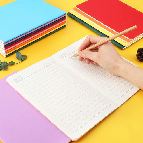 EUSOAR A5 Subject Notebooks, 24 Packs Soft Cover Lined Journal, 60 Pages/30 Sheets for Students