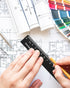 Honagu Triangular Ruler Set, 4 Pieces Aluminum Alloy Ruler, Metal Drafting Ruler for Students, Engineers, Office