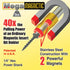 IVY Classic 44852 1/2" Square to 1/4" Hex Mega-Magnetic Impact Driver Adapter, 1/Card