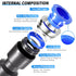 TAILONZ PNEUMATIC Straight Push Connectors, Plastic Quick Release Connectors for 4 6 8 10 12 Tube, 125 pcs