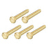 Hex Head Screw Bolt 5Pcs (5/16-18x2"), Brass Fully Threaded Solid Hex Bolts for Machinery Repair