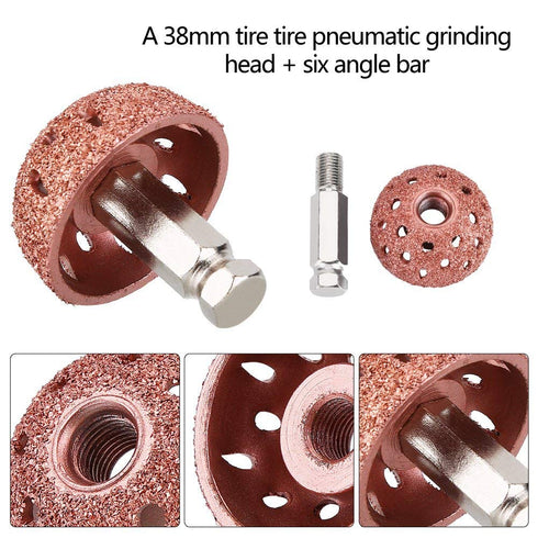 2PCS Tungsten Steel Grinding Head, Tire Buffing Wheel, 70 Coarse Grit