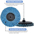 15Pcs 2 Inch 40/60/ 80Grit 1/4 Inch Mesee Roll Lock Flap Disc Kit, Quick Change Flap Grinding Wheel with Shank Disc Pad