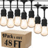 Magictec LED Shatterproof String Lights Commercial Grade with 15 Hanging Sockets 48 Ft