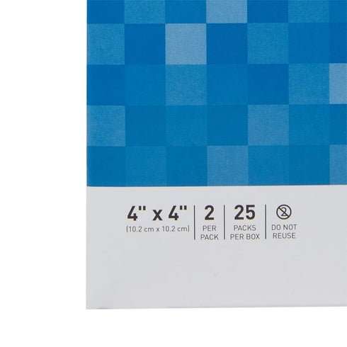 McKesson Woven Gauze Sponges, Sterile, 12-Ply, 100% Cotton, 4 in x 4 in, 50 Total, 25 Packs, 2 per Pack