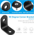 12Pcs 1 1 Inch 90 Bonsicoky L Bracket Right Angle Corner Brace, Stainless Steel x Joint Right Angle, Black Degree Shelf