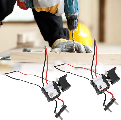 Electric Drill Switch, 2pcs Power Tool Switch for Impact Hammer Drill Equipment Accessories