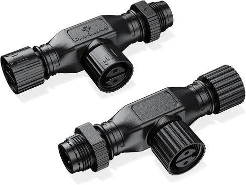 DriveXpwr Connector(Simple)-2Pack Setup, T Compatible with Philips Hue Outdoor Low Voltage Lights,Expand and Customize
