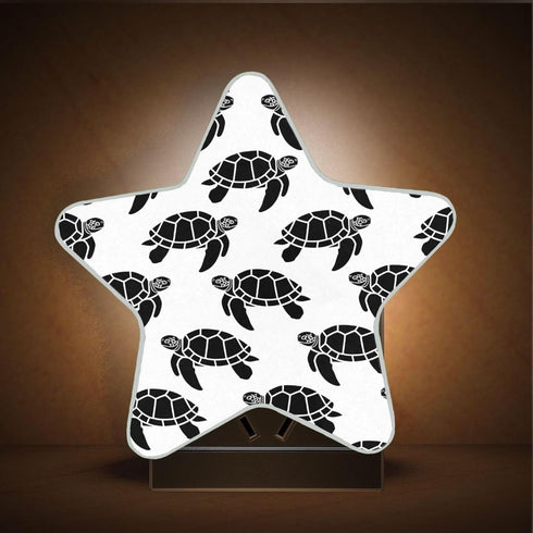 Burbuja 0.2W Turtle Silhouette LED Night Light Plug into Wall Star-Shaped Nightlight Dusk to Dawn Auto Sensor