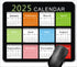 Amakoo 2025 Calendar Mouse Pad, Gaming Rectangle Mousepad for Computer Laptop Non-Slip Rubber