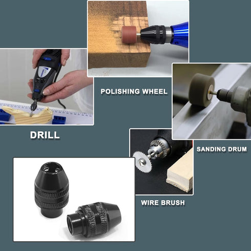 1 Pack Keyless Chuck Quick Change Replacement Chuck, 1/4 for 4486 Rotary Tools