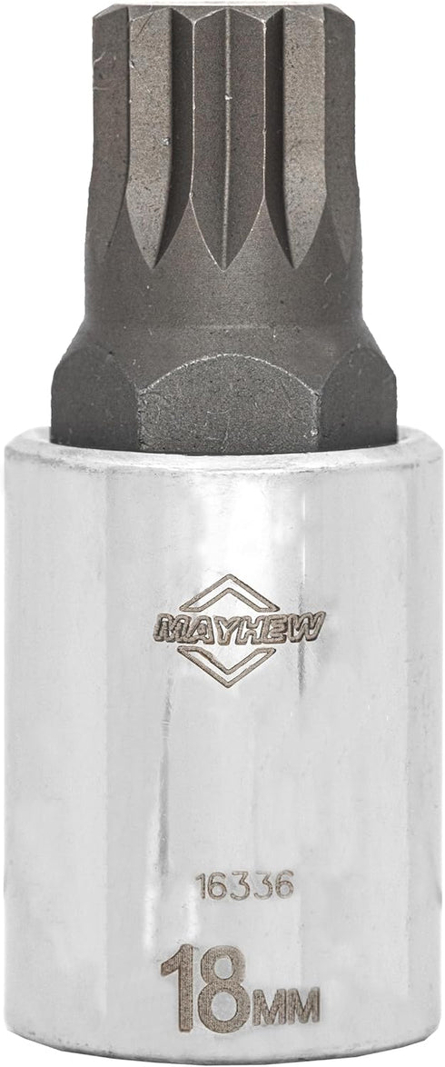 16024 Set, 9-Piece Mayhew Tools Triple Square Socket Bit Chrome Plated