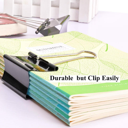 Extra Large Binder Clips, 2.4 Inch Length, 8 Pcs for Office Use