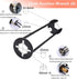 2 Pcs Basin Wrench Set, Four-jaw Hex Wrench, 7 Sizes Carbon Steel for Tight Spaces Maintenance Installation