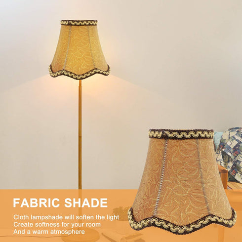 Bulb 5 5 X4. 7 Inch, minkissy Cloth Lamp Shade Vintage Lamp Shade Clip On for Table Lamp/Floor Lamp, X Bronze