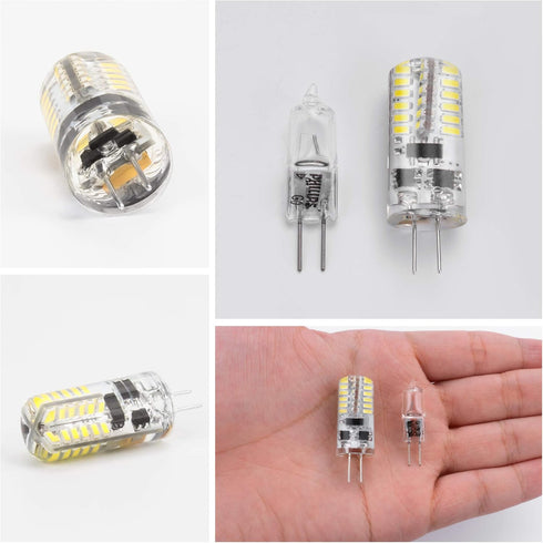 DiCUNO G4 LED Bulb, 3W JC Bi-Pin Base Light Bulbs, 12V AC/DC, Daylight White 6000K, 10 Pack Halogen Replacement