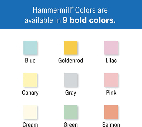Hammermill 24 lb 8.5 11-1 (500 104307R Colored Paper, Canary Printer Paper, x Ream Sheets) - Made in the USA, Pastel