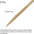 uxcell Diamond Needle Files, 5mm x 180mm Titanium Coated Triangle Files, 5pcs Hand Tool