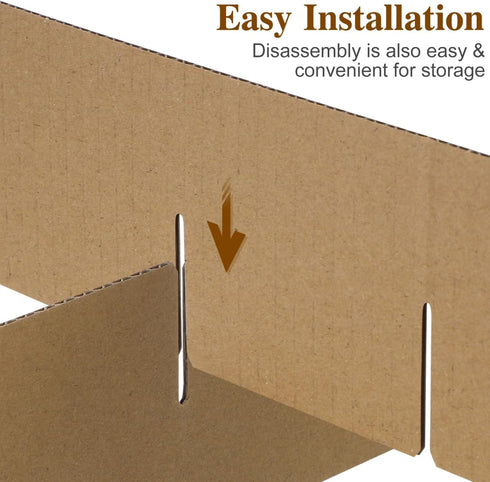 6-Pack 13.18X13.18 Inch Healifty Cardboard Moving Box Dividers Partitions for Safe Transporting Glassware Dishes