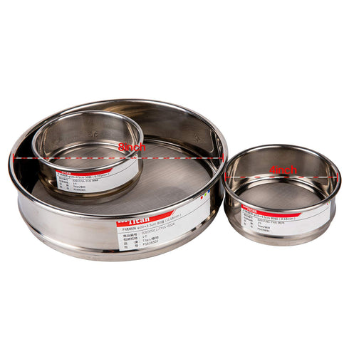 f10×4.5cm 325 Mesh 304 Stainless Lab Sieves, Economy Test Sieve with 304 Stainless Steel Wire Cloth