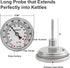 Dial Thermometer, Stainless Steel Thermometer for Home Brewing, 1/2 NPT Kettle Thermometer with Lock Nut & O-Ring